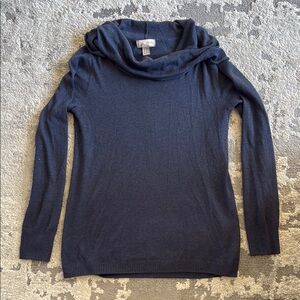 Forever 21 Blue Cowl Neck Sweater Knit Pullover